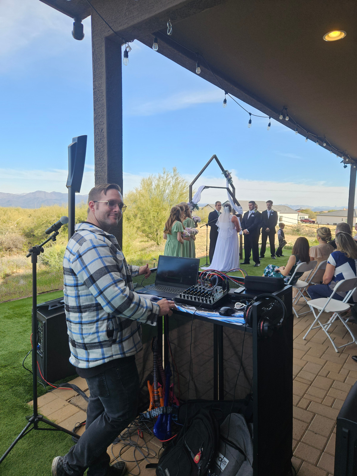 Steady Hands DJ providing ceremony audio at an Arizona wedding